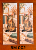 Abyssinian cat reading bookmark for cat lovers readers and book club gifts