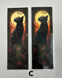 Gothic Black Cat Bookmark