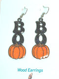 Boo Pumpkin Halloween Earrings