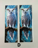 Handmade white owl bookmark