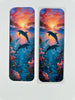 Dolphin bookmark with vibrant sea life design