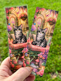 Floral cat bookmark for readers book lovers teachers and cat moms