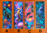 Set of four laminated Fantasy Sea Life bookmarks