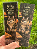 Books Cats and Golden Hours Maine Coon bookmark