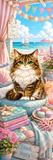 Coastal Reading Nook Cat Bookmark