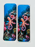 Octopus bookmark with colorful ocean artwork on cardstock