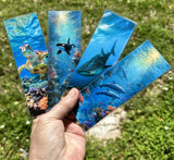 Sea life bookmark set for ocean lovers beach readers and book lovers