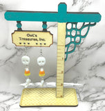 Halloween Skull Candy Corn Ghost Earrings