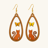 Cat & Butterfly Earrings