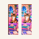 Cozy Chibi Tabby Cat Bookmark