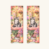 Chibi Silver Tabby Cat Bookmark