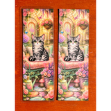 Chibi Silver Tabby Cat Bookmark
