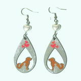 Dog & Cat with Hearts Earrings