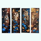 Moody Floral Owl Bookmark