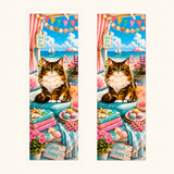 Coastal Reading Nook Cat Bookmark